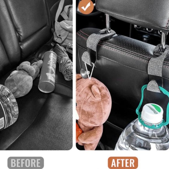 2 Bling Car Seat Hook Storage Holders - Picture 4 of 4